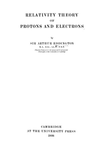 Relativity theory of protons and electrons