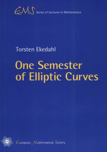 One semester of elliptic curves