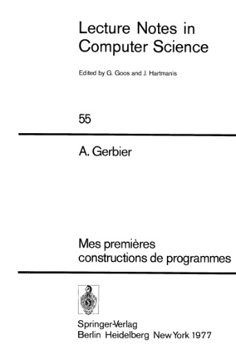 Mes premières constructions de programmes