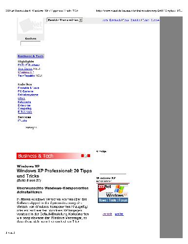 Windows XP Professional: 20 Tipps und Tricks