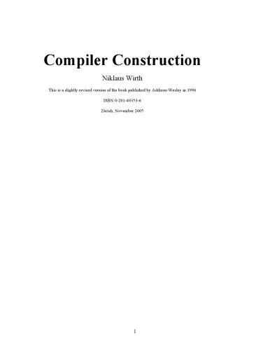 Compiler Construction