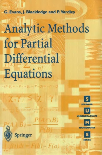 Analytic Methods for Partial Differential Equations