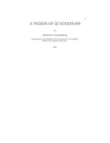 A primer of quaternions - illustrated