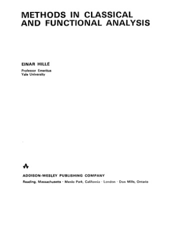 Methods in classical and functional analysis