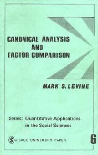 Canonical Analysis and Factor Comparison