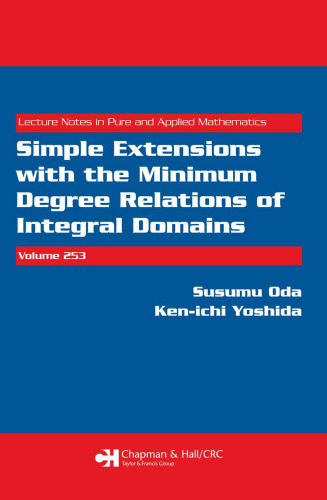 Simple extensions with the minimum degree relations of integral domains