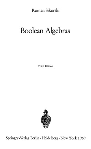 Boolean algebras