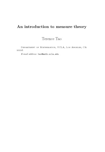 An introduction to measure theory