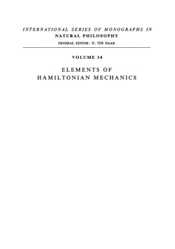 Elements of Hamiltonian mechanics