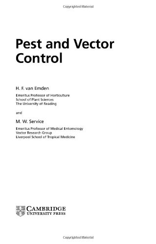 Pest and vector control