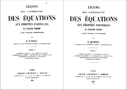 Leçons sur l'integration des equations aux derivees partielles du 2nd ordre