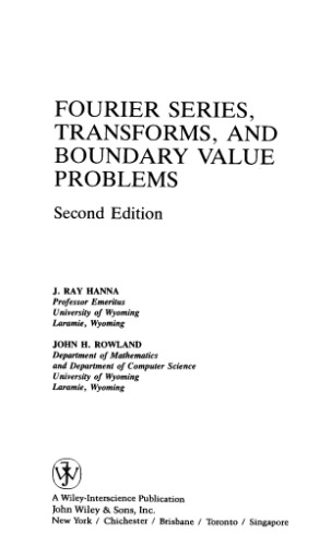 Fourier Series, Transforms, and Boundary Value Problems