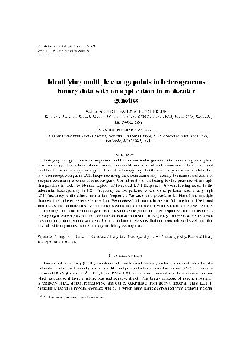 Identifying multiple changepoints in heterogeneous binary data with an application to molecular genetics