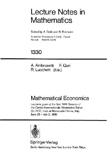 Mathematical Economics