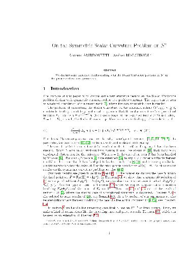 On the symmetric scalar curvature problem on S^n