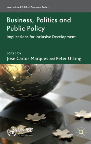 Business, Politics and Public Policy: Implications for Inclusive Development (International Political Economy)