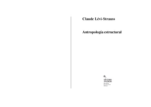 Antropología estructural