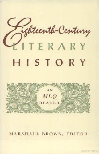 Eighteenth-Century Literary History: An MLQ Reader