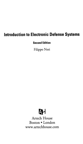 Introduction to Electronic Defense Systems, Second Edition (Artech House Radar Library)