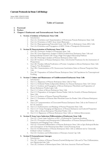 Current Protocols in Stem Cell Biology