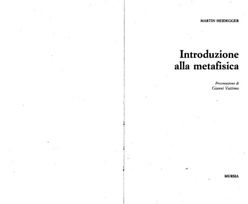 Introduzione alla metafisica