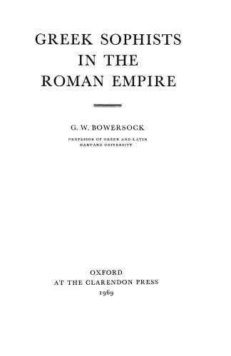 Greek Sophists in the Roman Empire