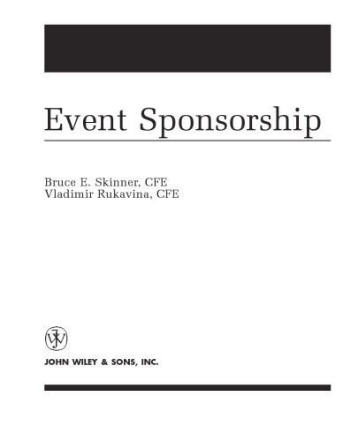 Event Sponsorship (The Wiley Event Management Series)