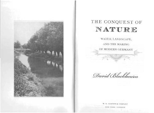 The Conquest of Nature: Water, Landscape, and the Making of Modern Germany