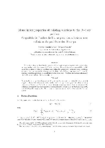 Morse index properties of colliding solutions to the n-body problem