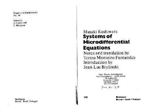 Systems of microdifferential equations