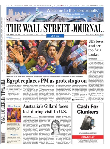 The Wall Street Journal Asia No. 129 dated Friday-Sunday, March 4-6, 2011