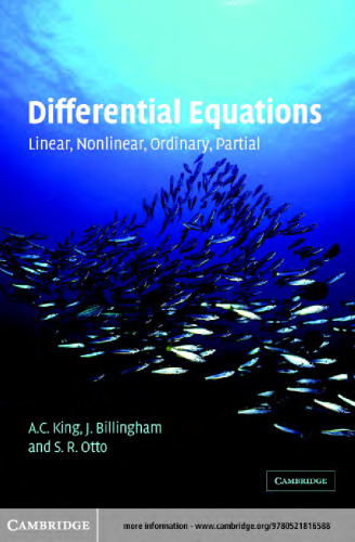 Differential equations. Linear, nonlinear, ordinary, partial