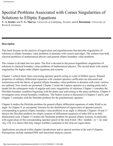 Spectral Problems Associated with Corner Singularities of Solutions to Elliptic Equations