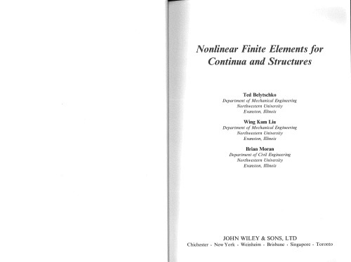 Nonlinear Finite Elements for Continua and Structures