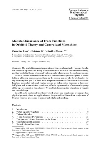 Communications in Mathematical Physics - Volume 214