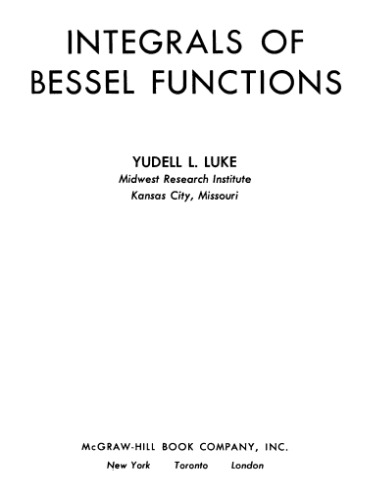 Integrals of Bessel functions