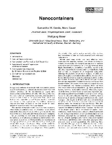 Nanocontainers