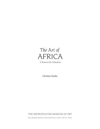 The Art of Africa: A Resource for Educators (Metropolitan Museum of Art Publications)