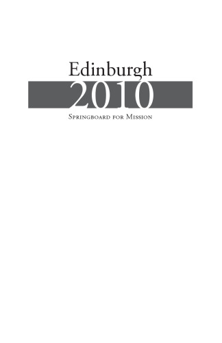 Edinburgh 2010: Springboard for Mission