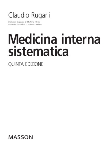 Medicina interna sistematica, quinta edizione