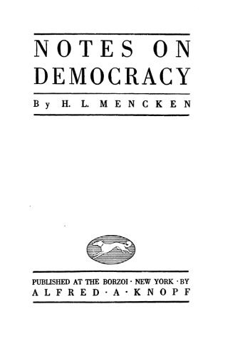 Notes on Democracy