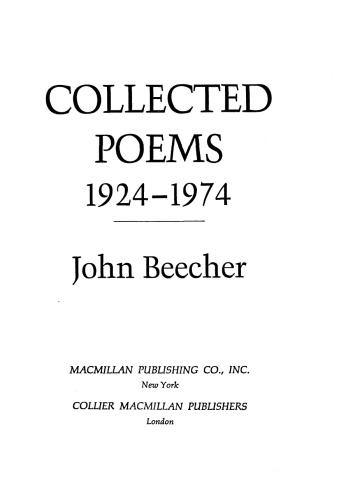 Collected Poems, 1924-1974