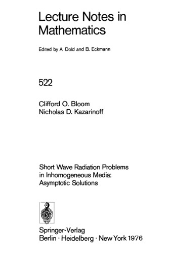 Short Wave Radiation Problems in Inhomogeneous Media: Asymptotic Solutions