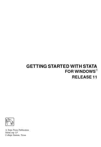 Getting Started With Stata for Windows: Release 11