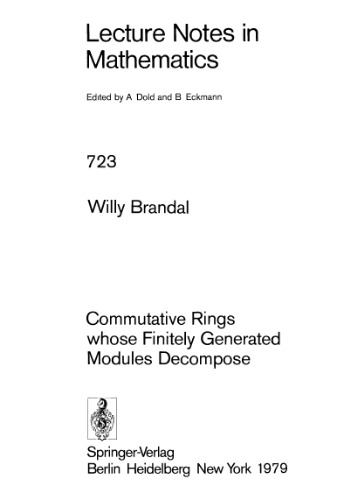 Commutative Rings whose Finitely Generated Modules Decompose