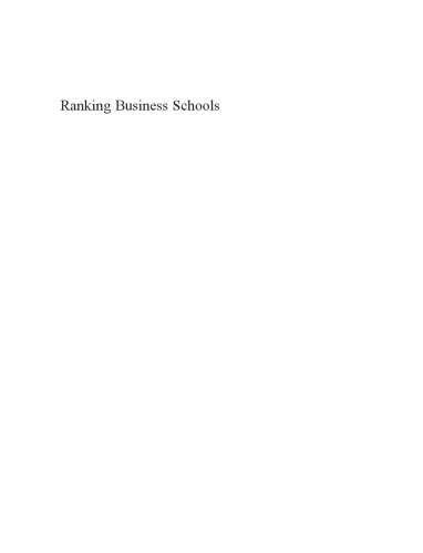 Ranking Business Schools: Forming Fields, Identities And Boundaries in International Management Education