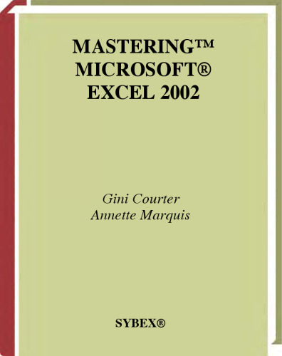 Mastering Microsoft Excel 2002