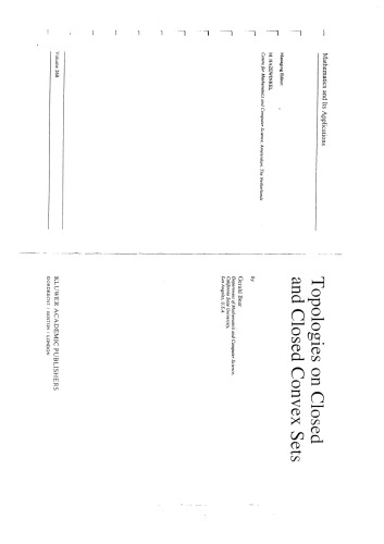 Topologies on Closed and Closed Convex Sets (Mathematics and Its Applications)