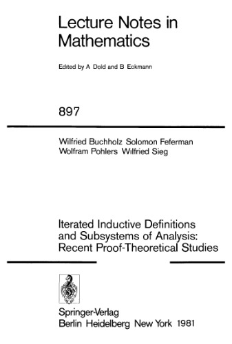 Iterated Inductive Definitions and Subsystems of Analysis: Recent Proof-Theoretical Studies