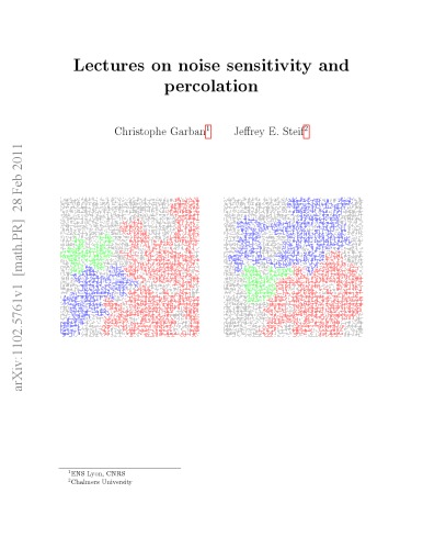 Lectures on Noise Sensitivity and Percolation